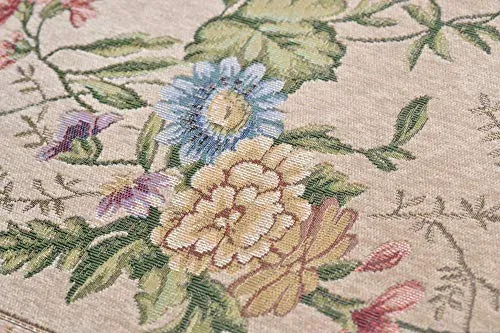 THEKO Flomi Teppich 60x90 cm Beige Floral flach