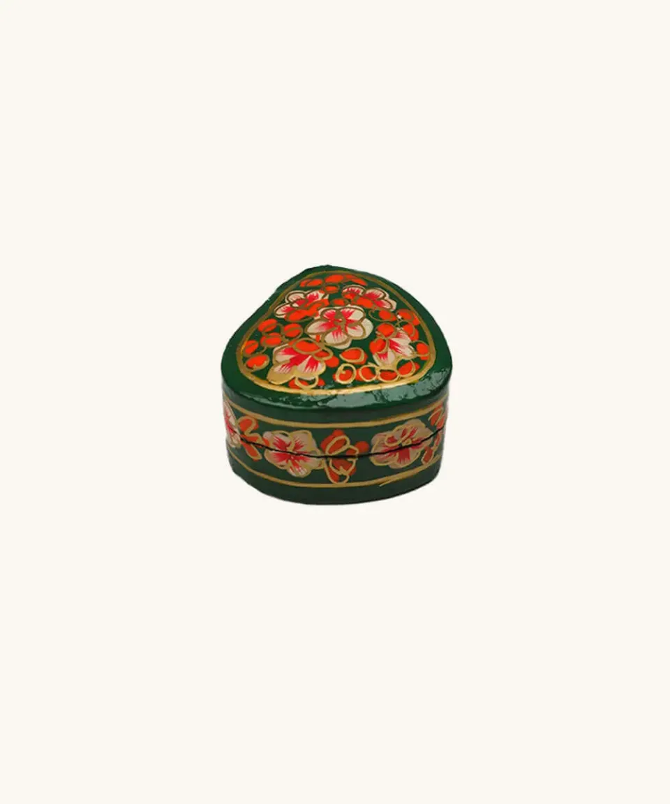 Doing Goods Paper Mache Box Small Green 3 Dose