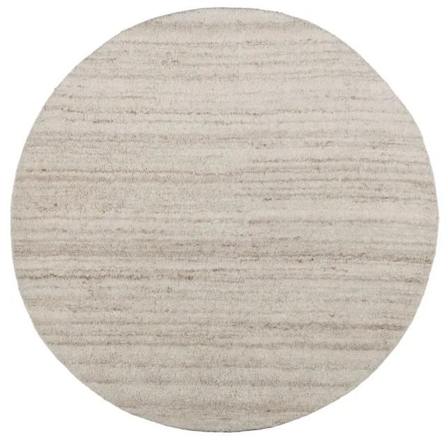 THEKO Royal Berber Teppich rund 150 cm Melange Schurwolle