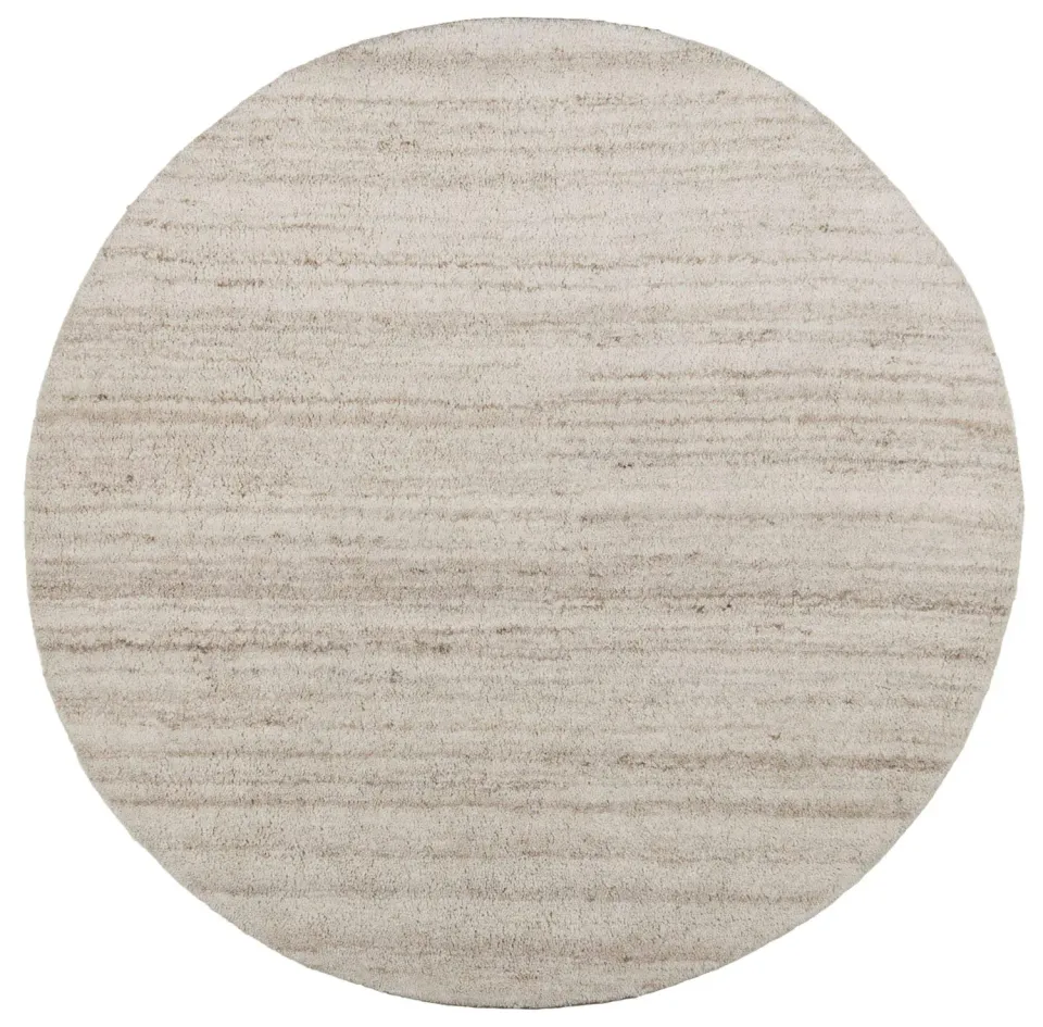 THEKO Royal Berber Teppich rund 150 cm Melange Schurwolle