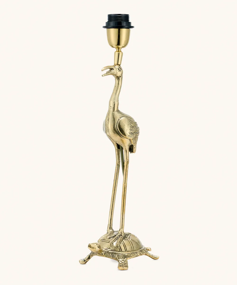 Doing Goods Grue und Tortue Lampenfuß Messing gold 43,5 cm