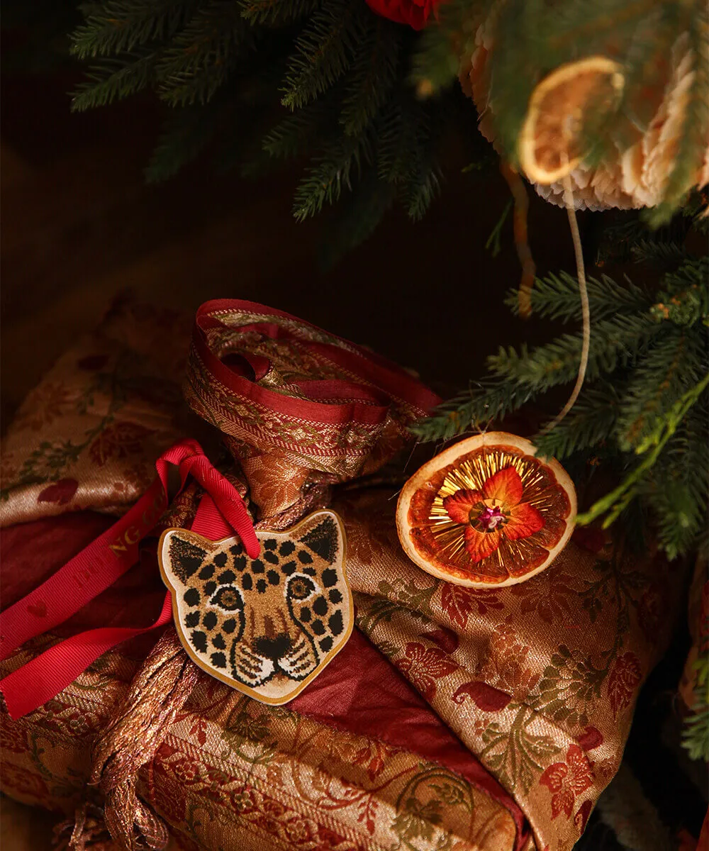 Doing Goods Loony De/À Geschenkkarte Leopard mit Satinband