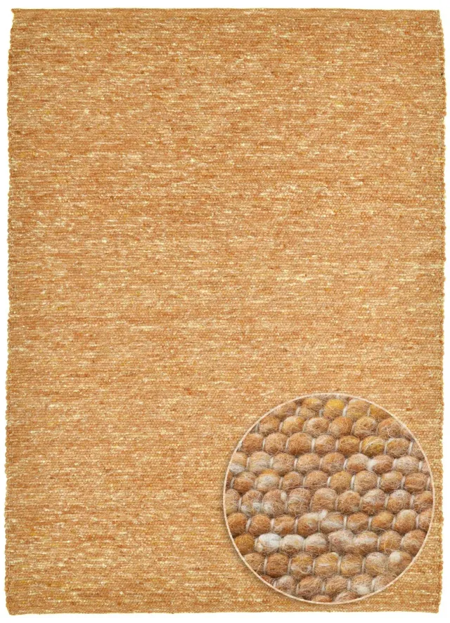 THEKO Alpen Wollteppich terrakotta – 100% Schurwolle