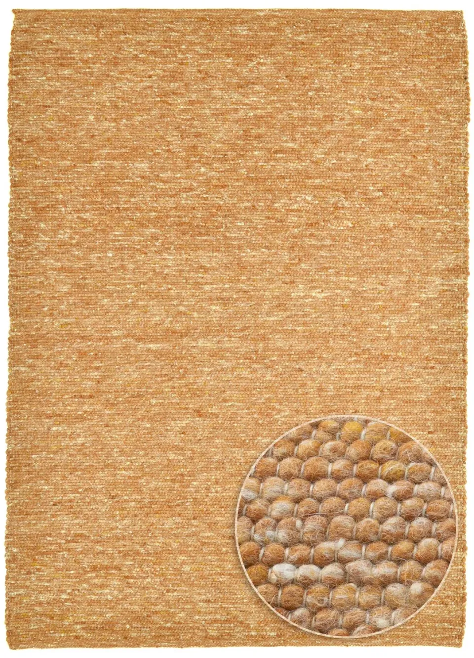 THEKO Alpen Wollteppich terrakotta – 100% Schurwolle