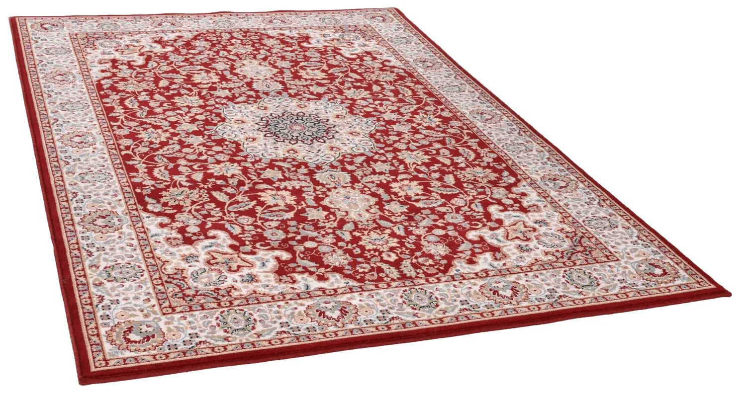 THEKO Dolna Wollteppich 50x80 cm Rot Flachgewebe