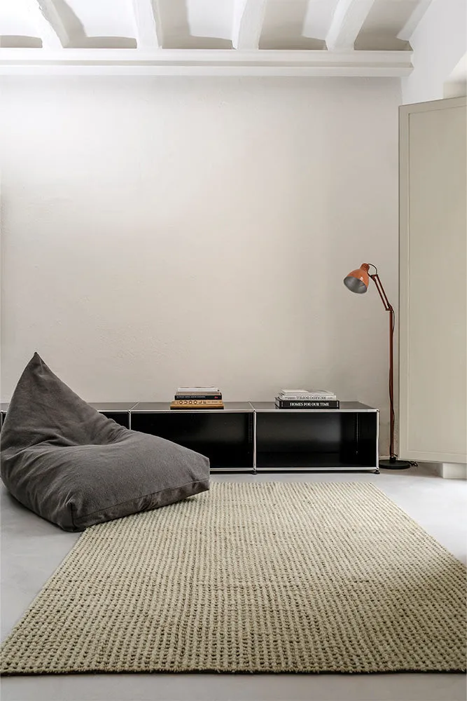 Lorena Canals Mist Wollteppich 80x140cm braun waschbar