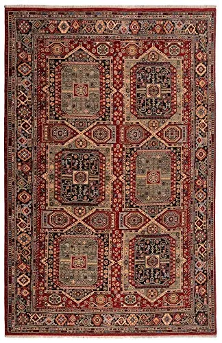 THEKO Saharna Wollteppich 60x90 Rot Schurwolle
