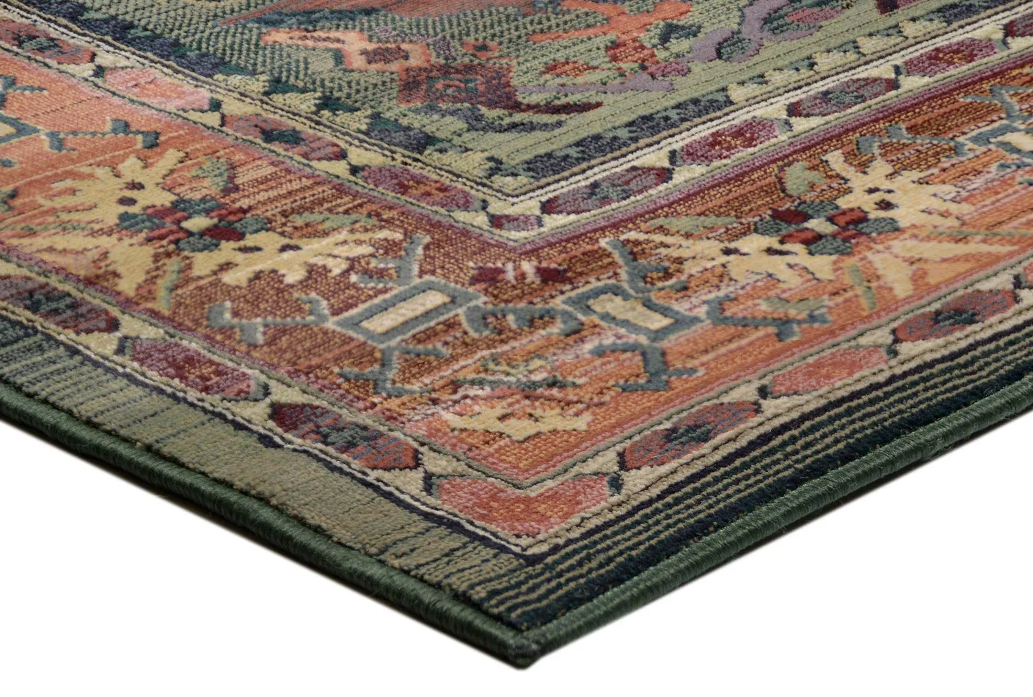 THEKO Gabiro Orientteppich 90x160cm Grün Vintage-Effekt