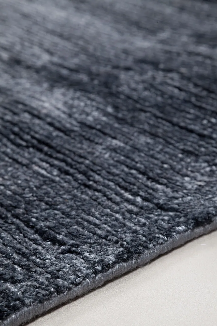 Amini Aura Teppich Grau 250x200 Bananenseide