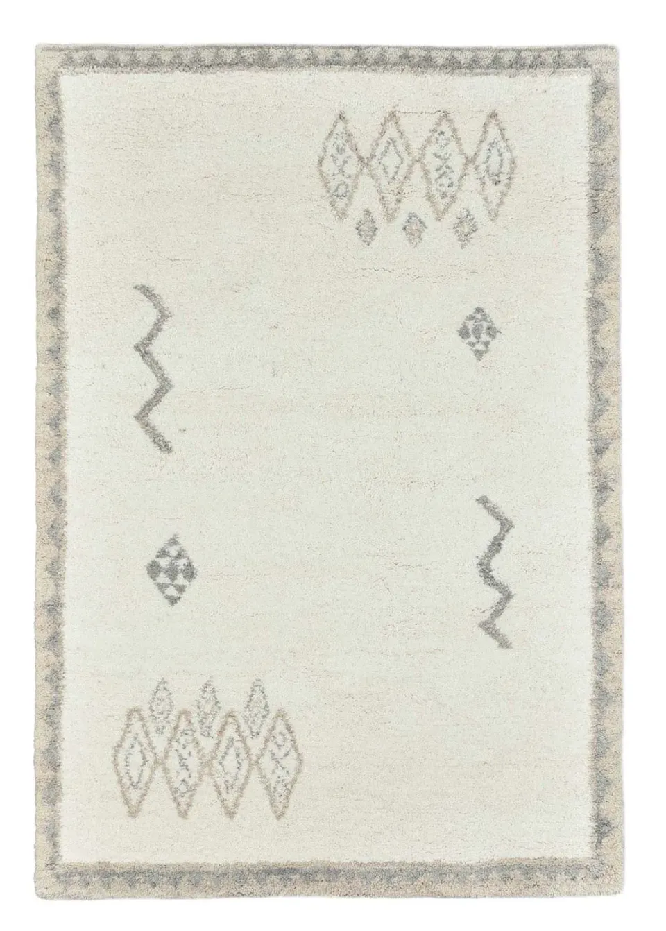 THEKO Hadj Berberteppich 90x160 Jaspe Schurwolle handgeknüpft