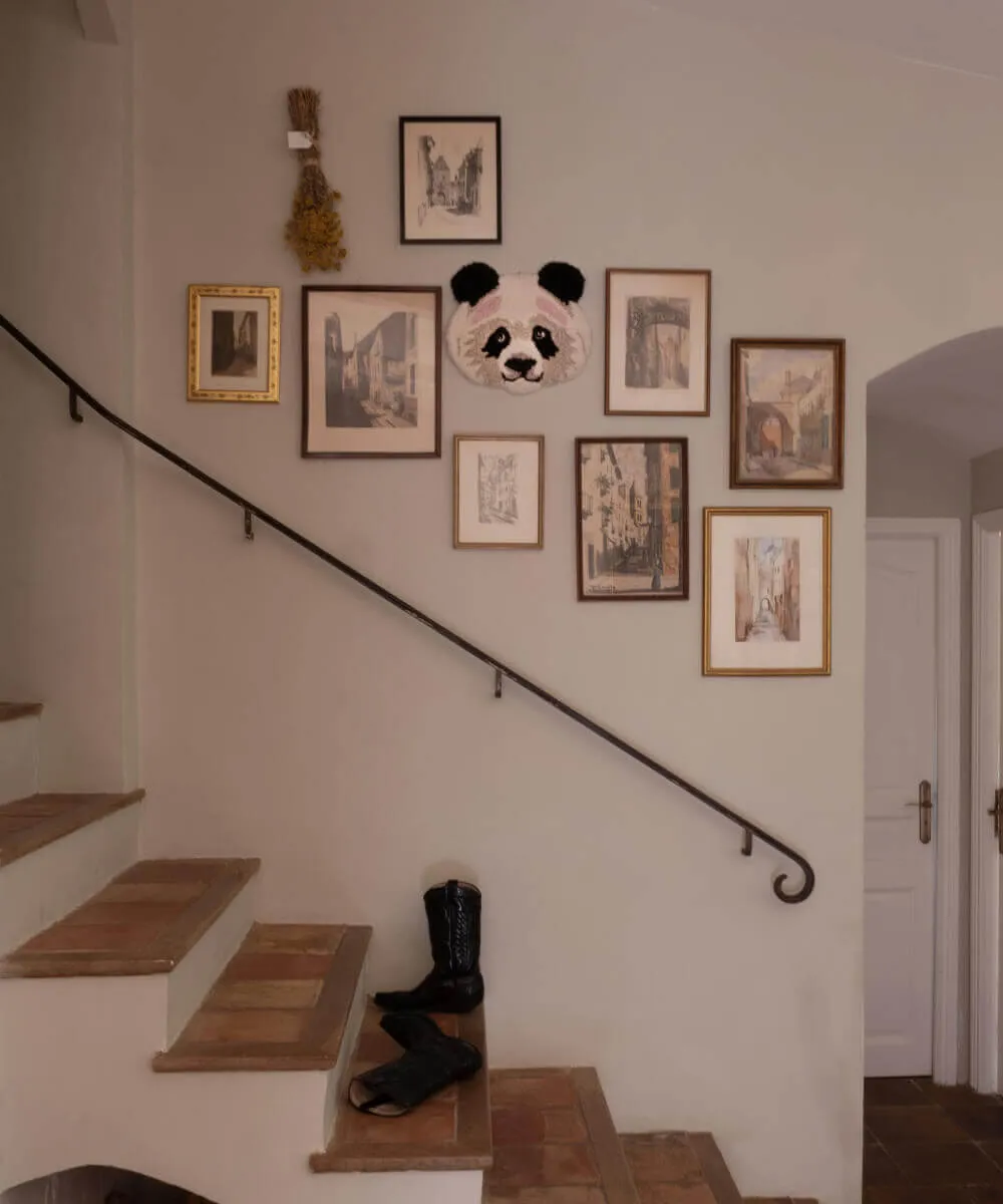 Doing Goods Plumpy Panda Teppich Wolle Tierkopf rund