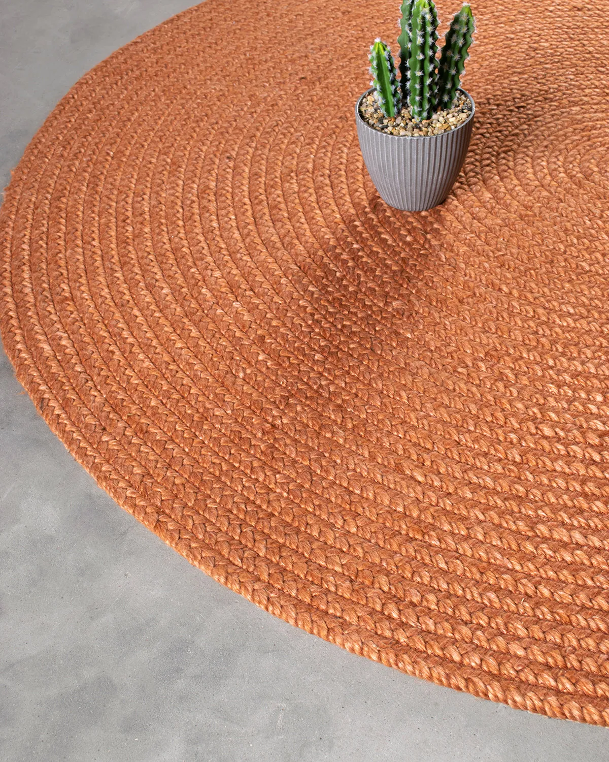 HC Interior Rugs Stavanger 3300-780 Teppich Rust rund Viskose