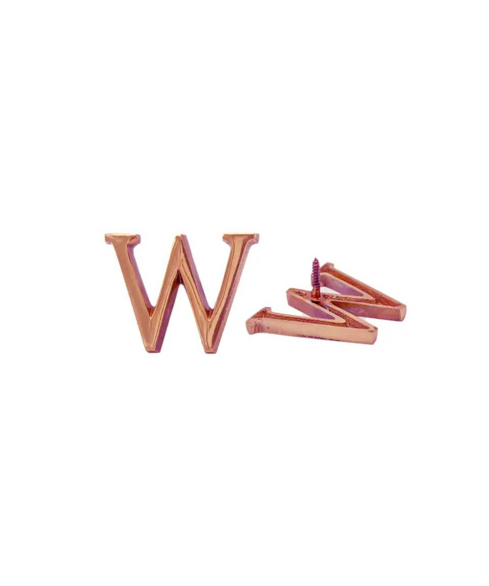 Doing Goods W Deko-Buchstabe Messing handgemacht