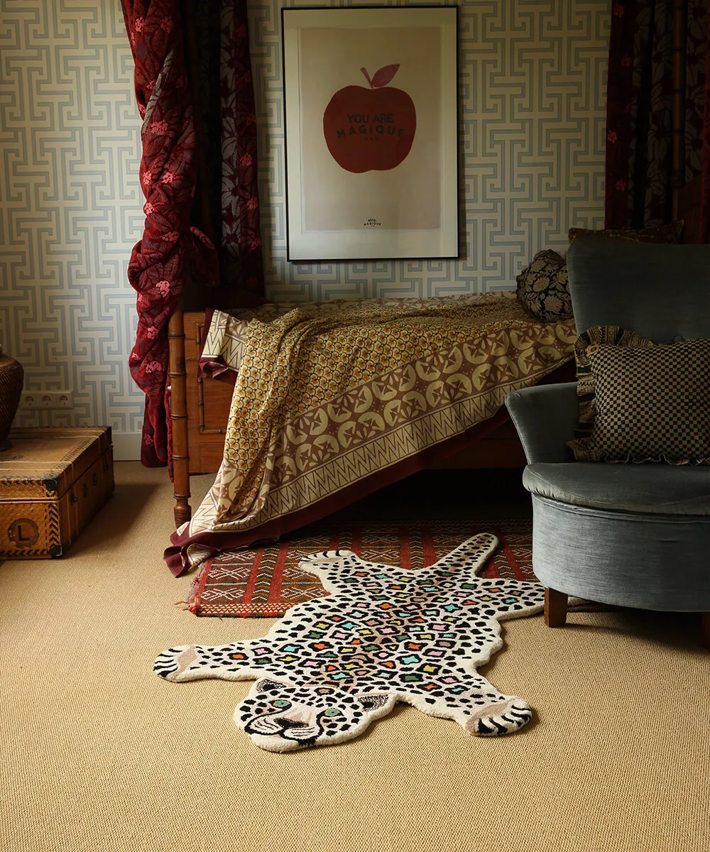 Doing Goods Disco Leopard Teppich Large Wolle Bonton