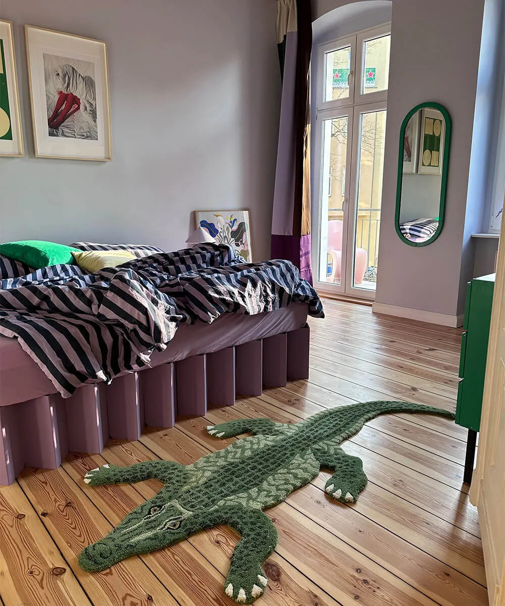 Doing Goods Coolio Crocodile Large Teppich Krokodil Wolle