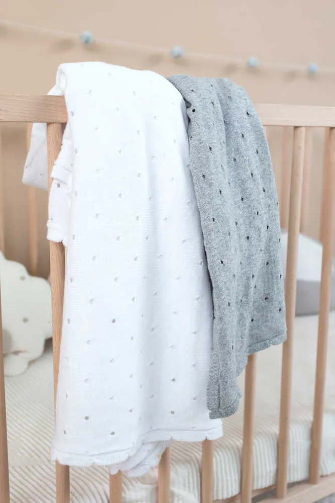 Lorena Canals Biscuit Babydecke Weiß 90x120 Baumwolle