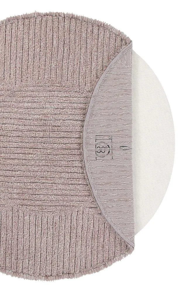 Lorena Canals Woolable Rose Tea Teppich rund Ø160 cm rosa