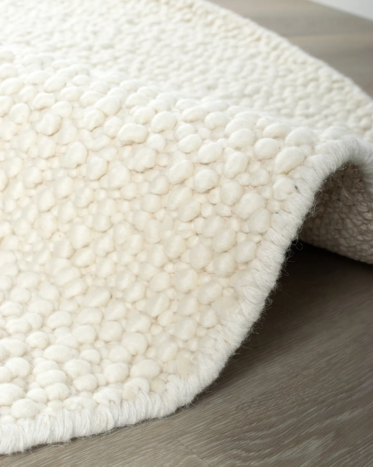 HC Interior Rugs Pebble 4550-060 Teppich Ivory Ø 200 cm Schurwolle