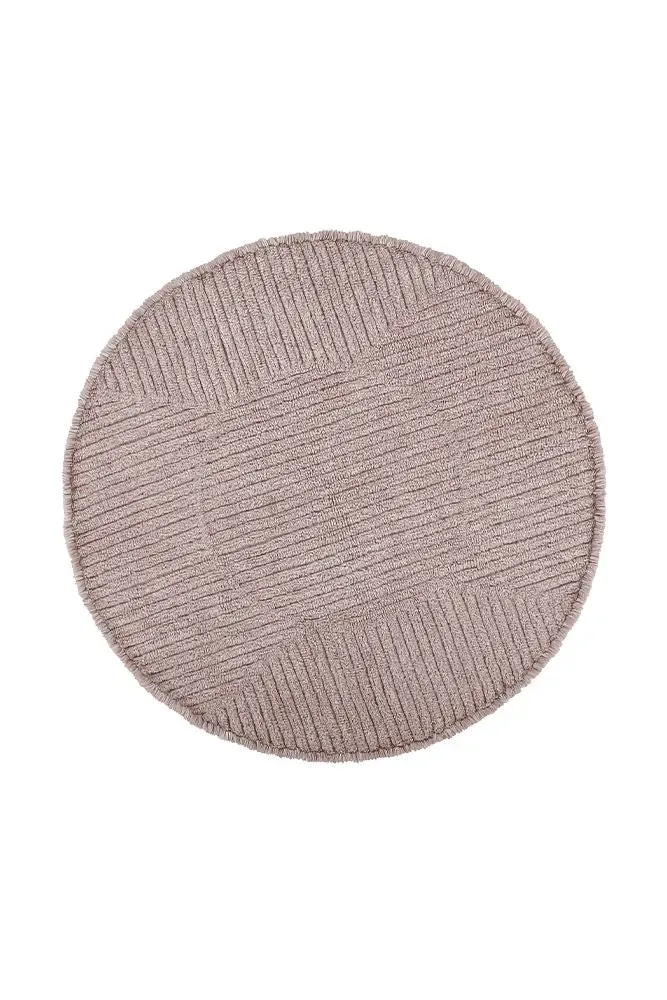 Lorena Canals Woolable Rose Tea Teppich rund Ø160 cm rosa