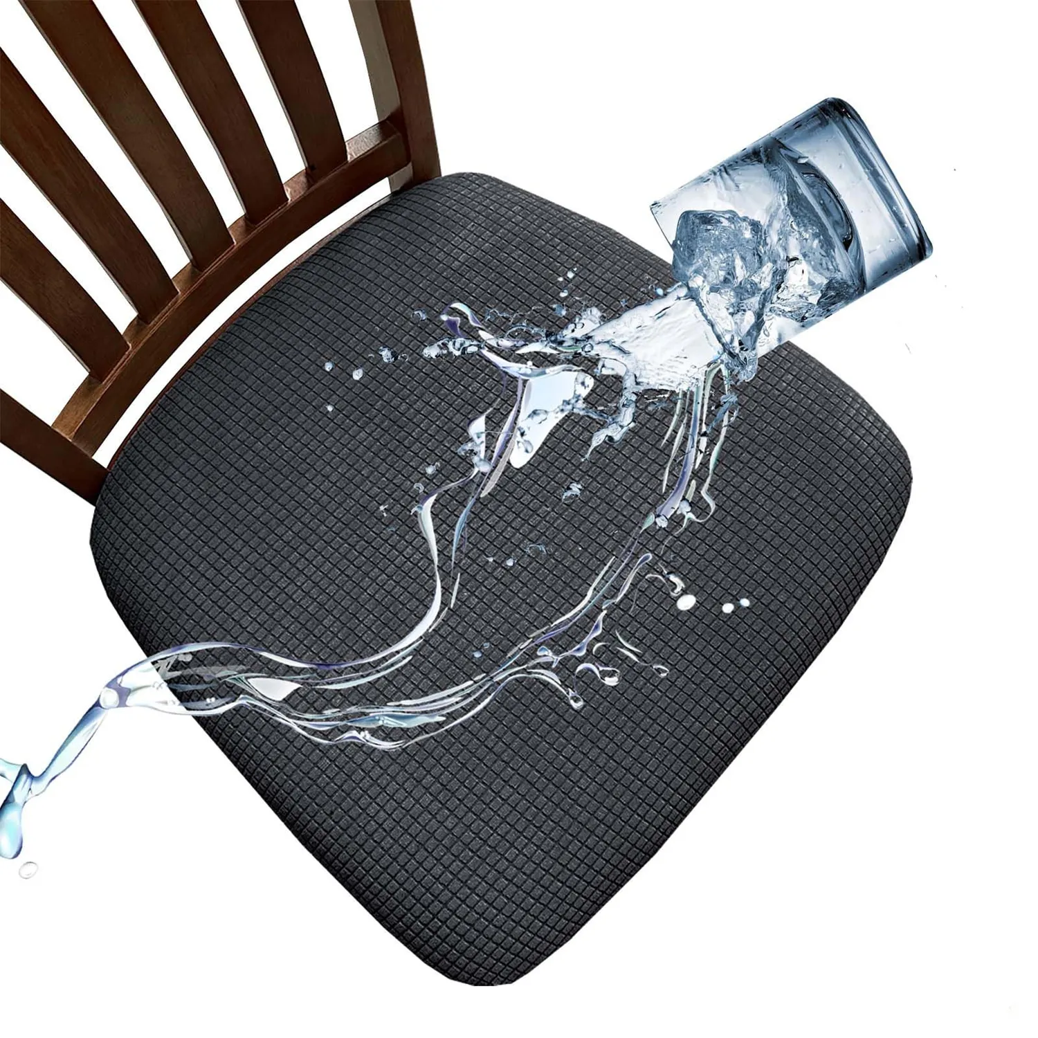 HonunGron Jacquard Stuhlbezug Kamel 1er Set wasserdicht