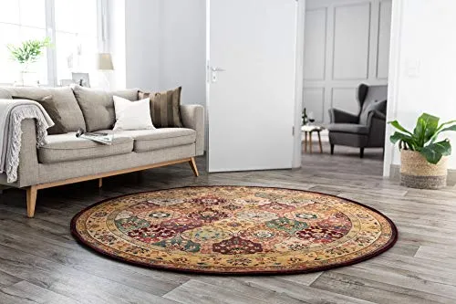 THEKO Gabiro Orientteppich 200 rund Pastell Multi Vintage