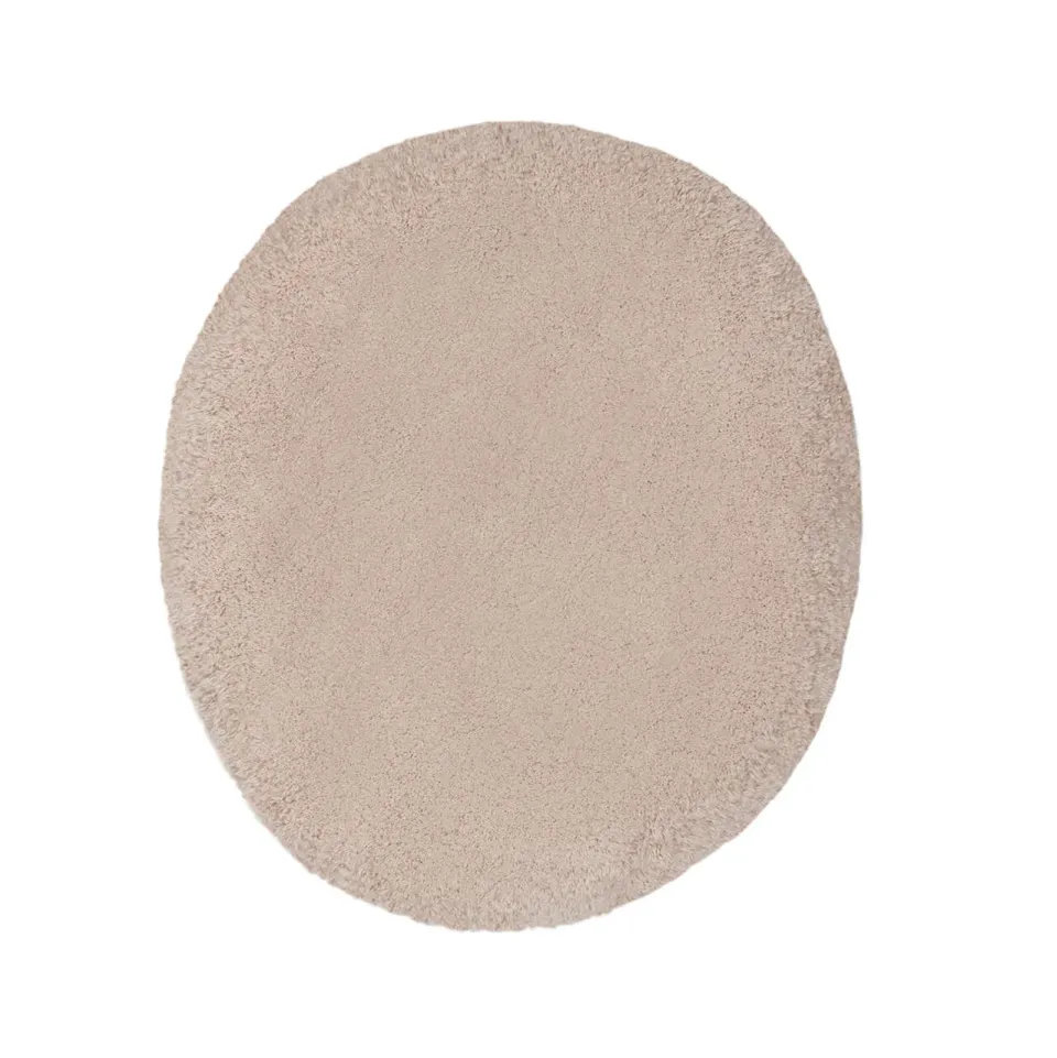 Amini Ciclopi Oasi Teppich 88x80 Rosa Bio-Wolle rund