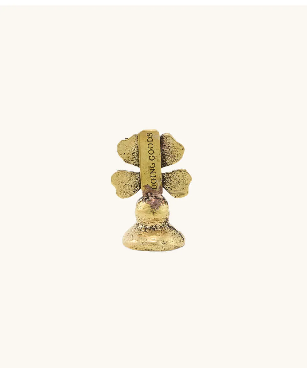 Doing Goods Lucky Kleeblatt Memohalter Messing