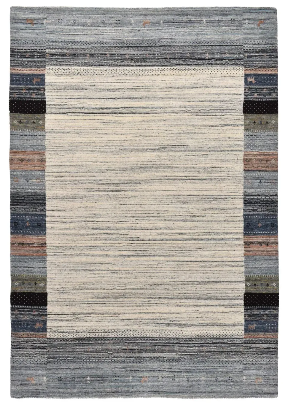 THEKO Nebraska Wollteppich Bunt 60x90 cm Schurwolle