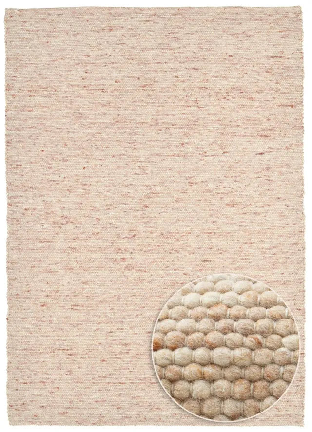 THEKO Alpen Teppich Beige Schurwolle flach