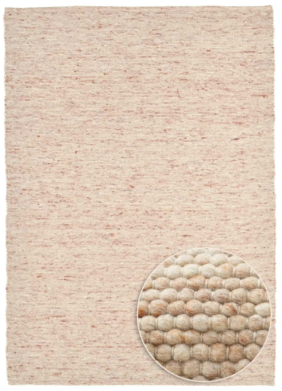 THEKO Alpen Teppich Beige Schurwolle flach