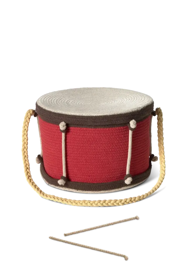 Lorena Canals Drum Korb 34x24 cm mit Deckel Baumwolle
