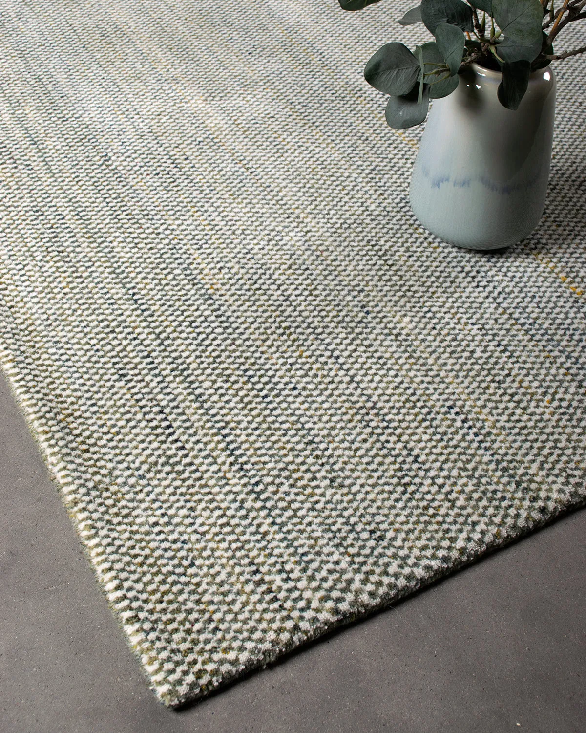 HC Interior Rugs Helsinki 1560-440 Teppich Ivory Green Wolle