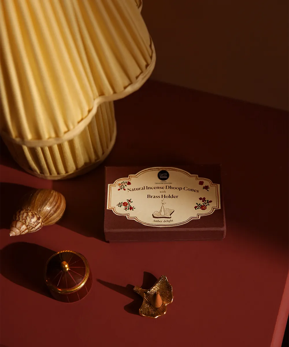 Doing Goods Amber Räucherkegel-Set 13,5cm Dhoop + Halter