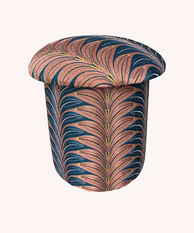 Doing Goods Milo Palm Hocker Palmen-Stickerei 45x45cm