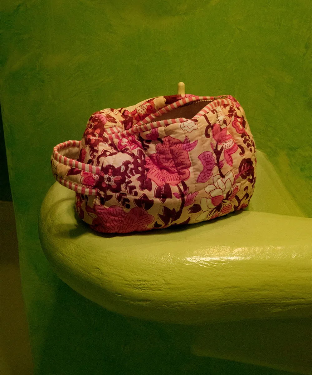 Doing Goods Molly Kosmetiktasche Medium Floral Rosa 20cm