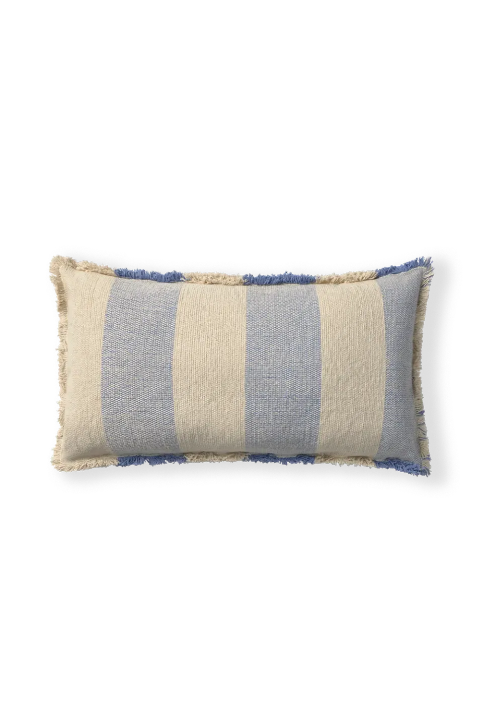 Lorena Canals Lines Blue Kissen 30x50 cm Handweb Blau