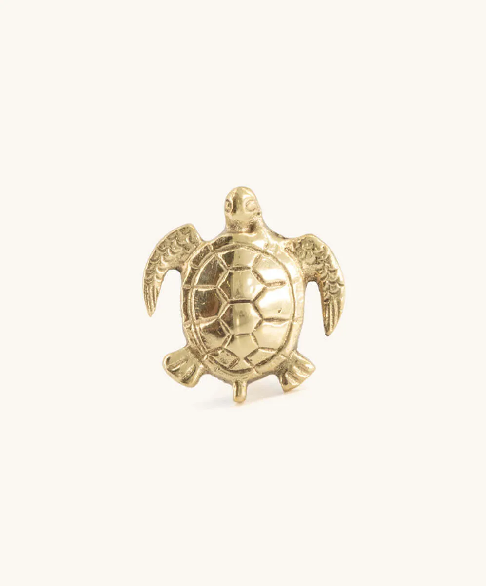 Doing Goods Tommy Turtle Möbelknopf Messing Schildkröte