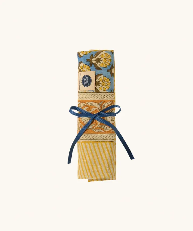 Doing Goods Emma Mini Plaid Balkon Blau Blockprint