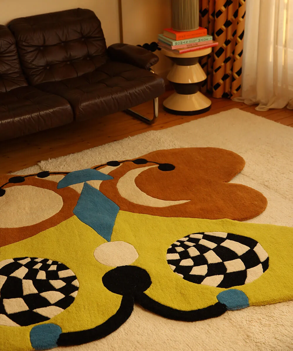 Doing Goods Melody Moon Citron Teppich XL 150x180 Wolle