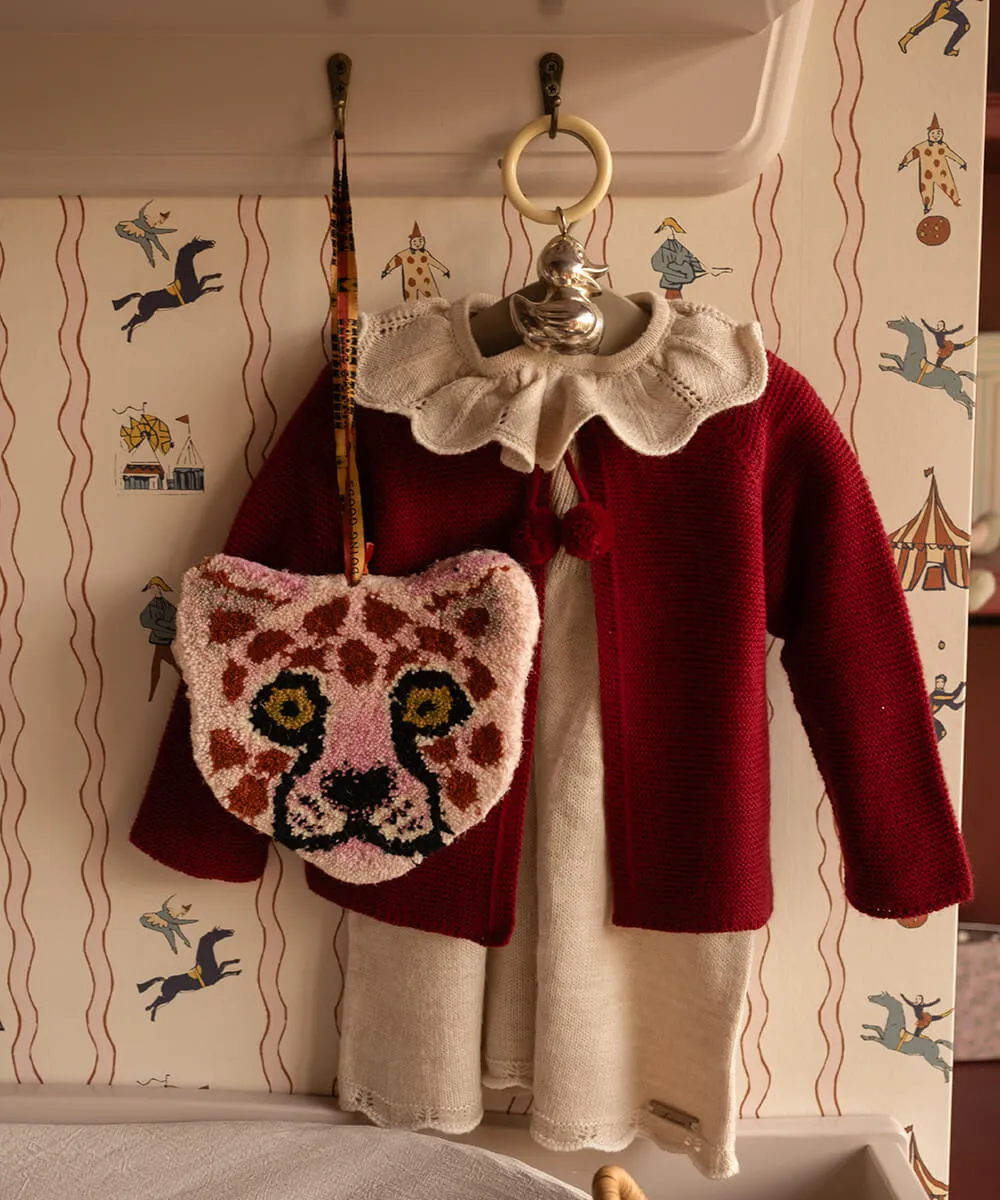 Doing Goods Pinky Leopard Wandanhänger Wolle Rosa
