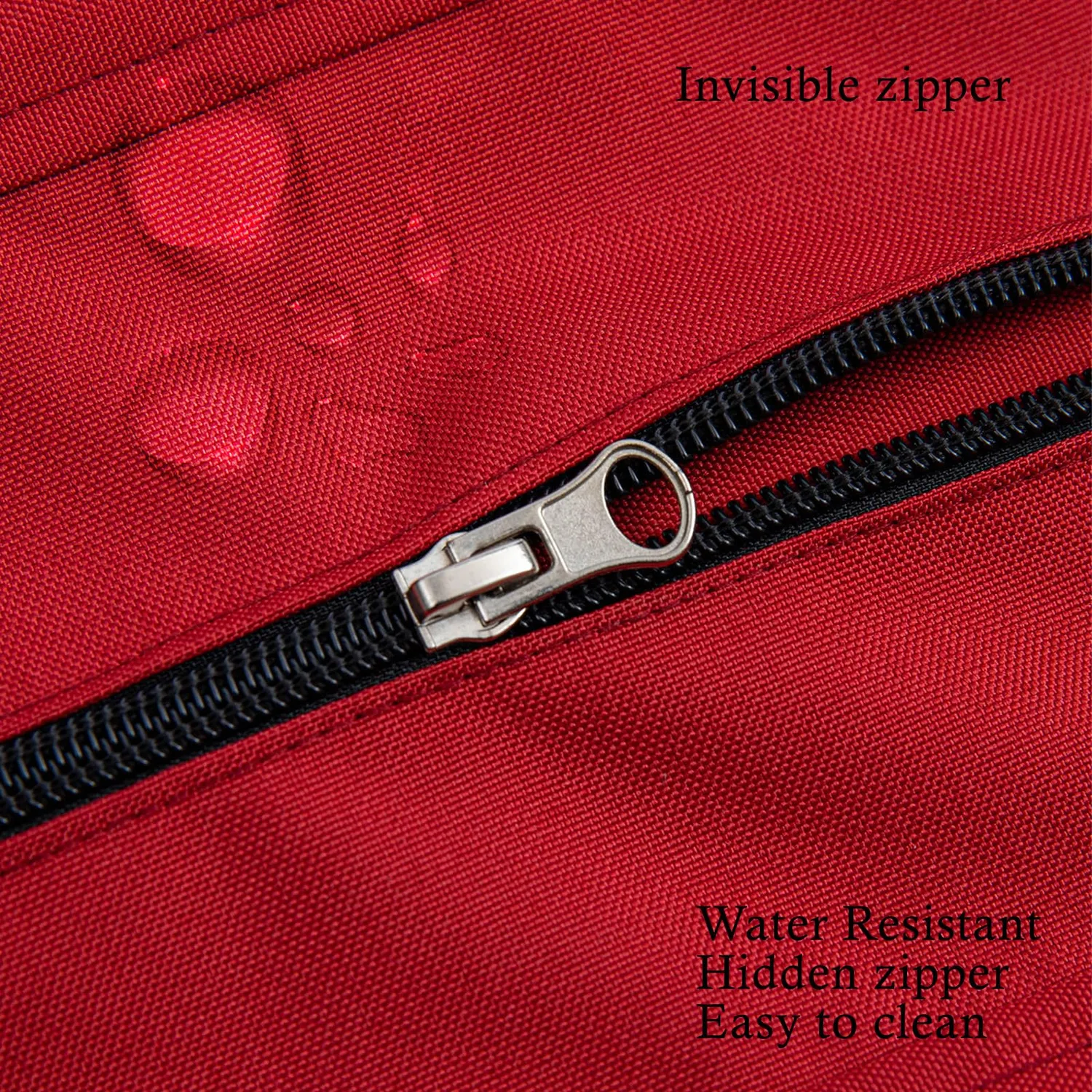 HonunGron Kissenbezug Outdoor 60x60 Rot 4er-Set wasserdicht