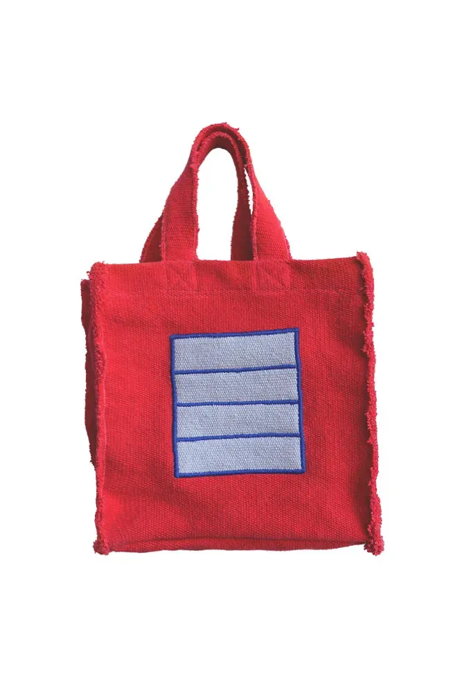 Lorena Canals Red Cell Stofftasche rot Baumwolle