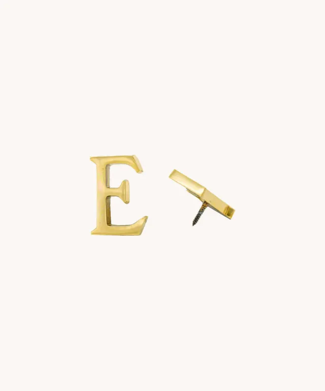 Doing Goods Buchstabe E Deko Messing Gold glänzend