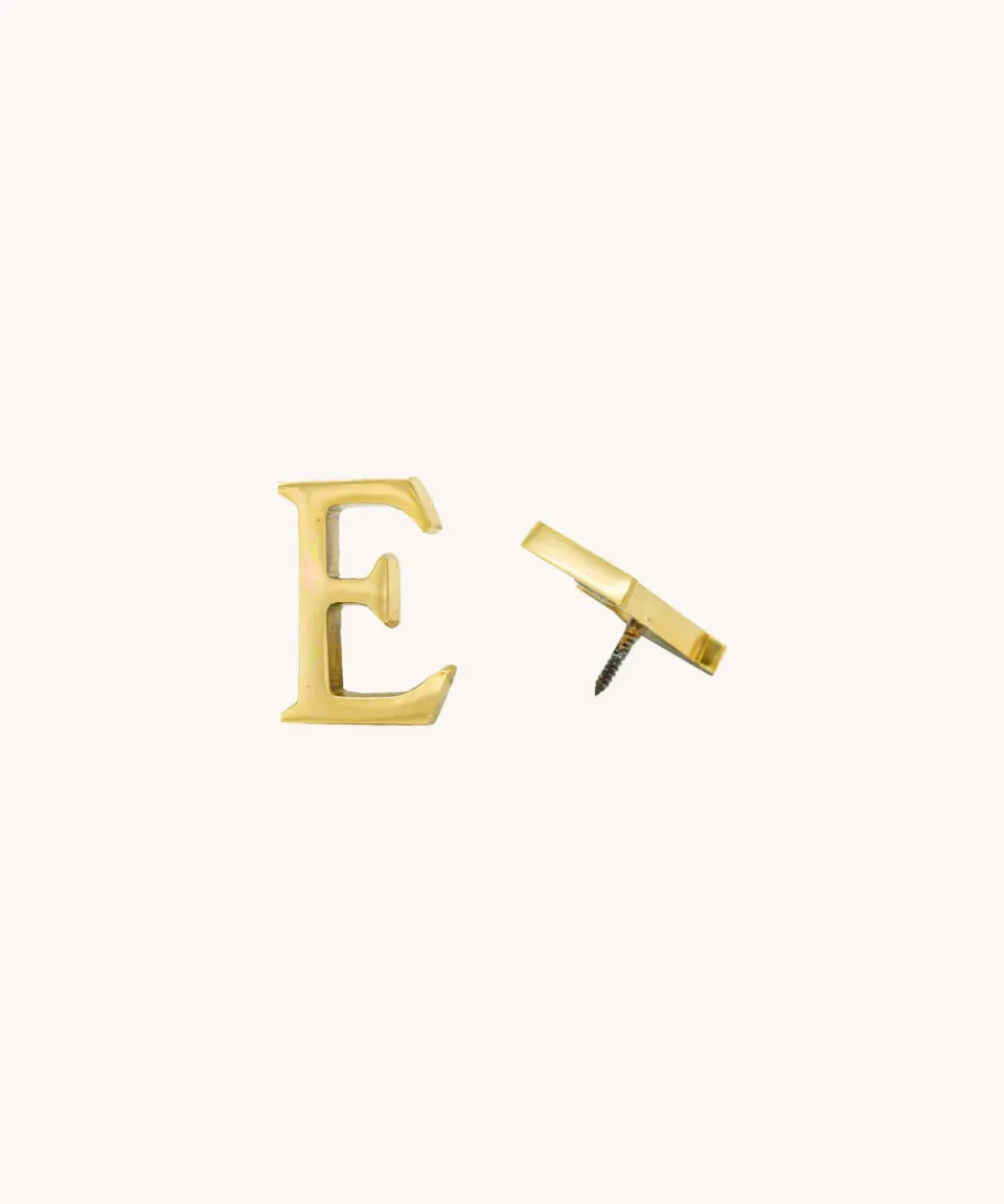 Doing Goods Buchstabe E Deko Messing Gold glänzend
