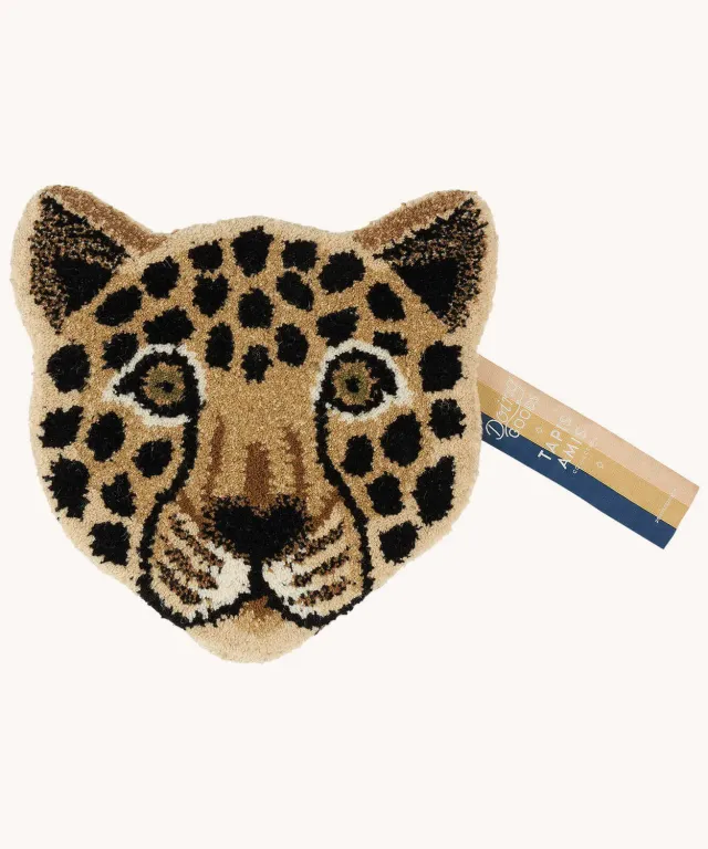 Doing Goods Loony Leopard Teppich Wolle Tierkopf