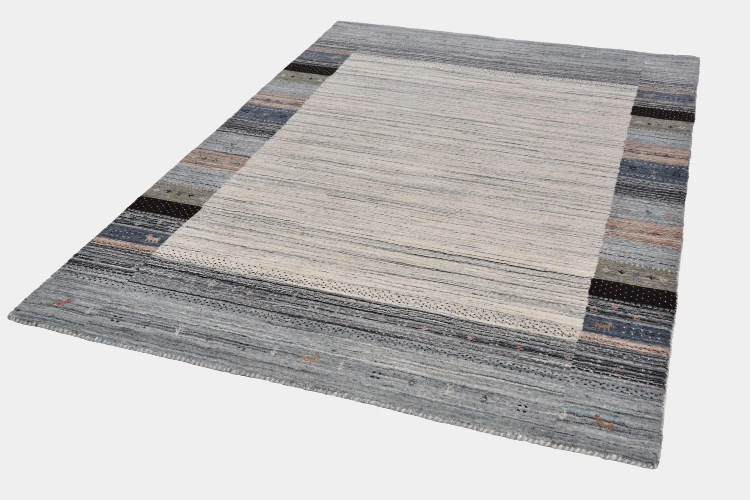 THEKO Nebraska Wollteppich Bunt 60x90 cm Schurwolle