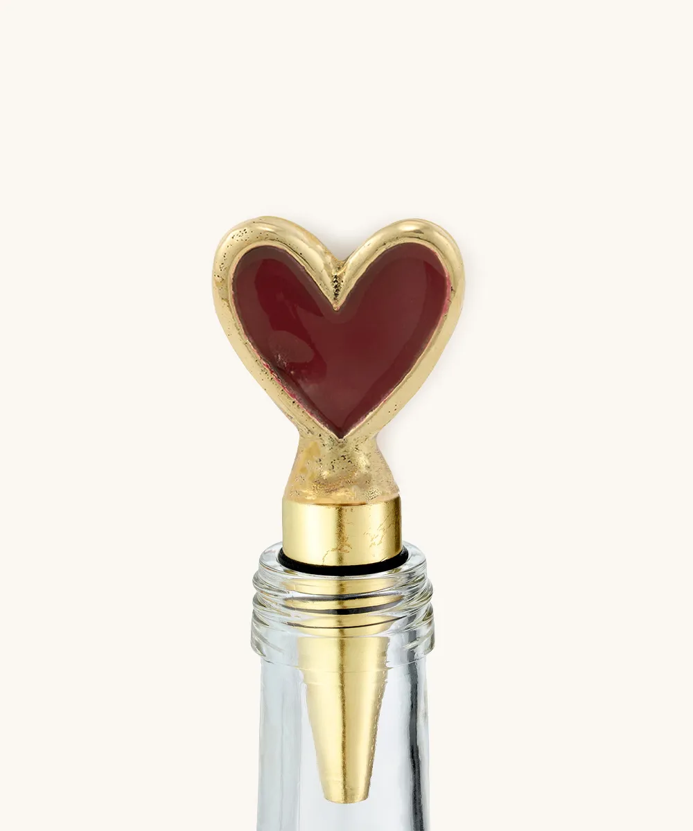 Doing Goods Pyar Heart Flaschenstopfen Gold mit Herz