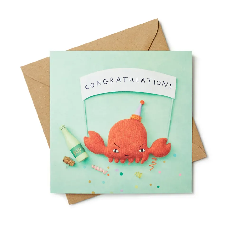 Donna Wilson Crabbie Congratulations Karte 15x15