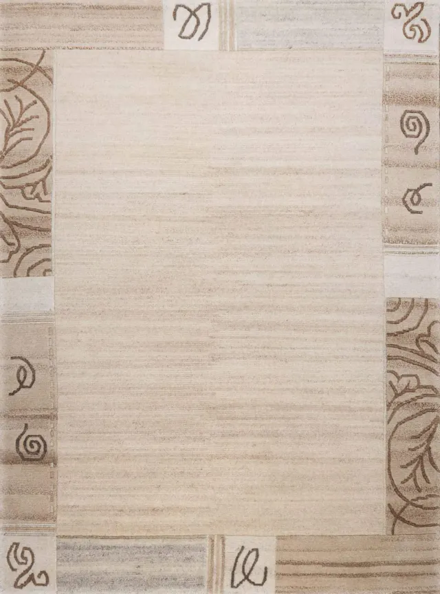 THEKO Nakarta Teppich Natur Grau 90x160 Schurwolle