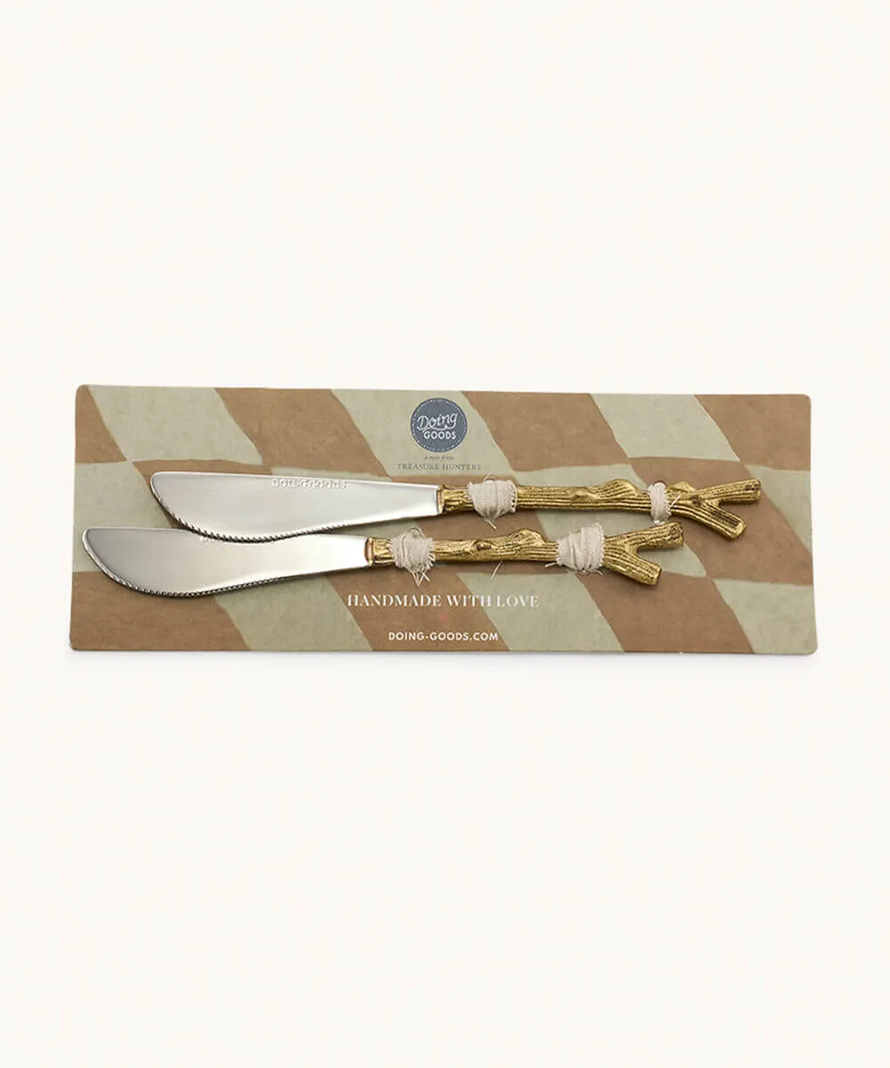Doing Goods Twiggy Buttermesser-Set Handmade
